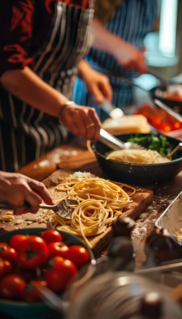 margherita-cooking-class-temp-10 allievi cucinano durante la Nonna Margherita Cooking Class