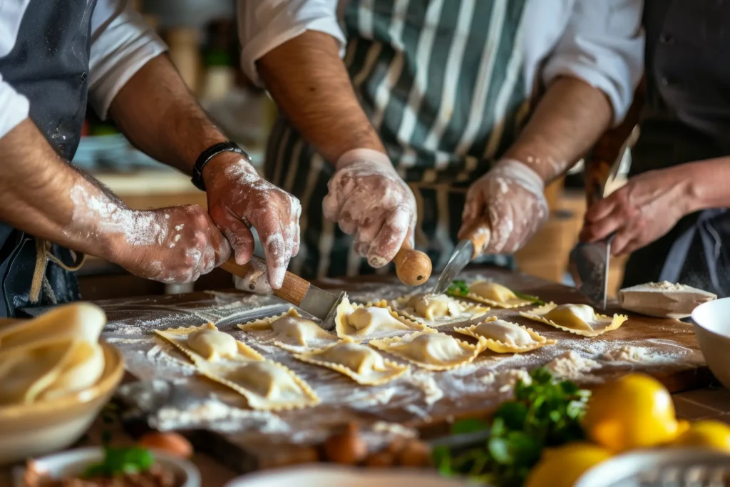 margherita-cooking-class-temp-5 Partecipanti creano tortellini fatti a mano durante la Nonna Margherita Cooking Class